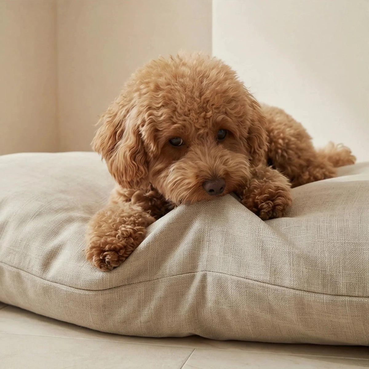Hundeseng – Blød, vaskbar og slidstærk - Beige