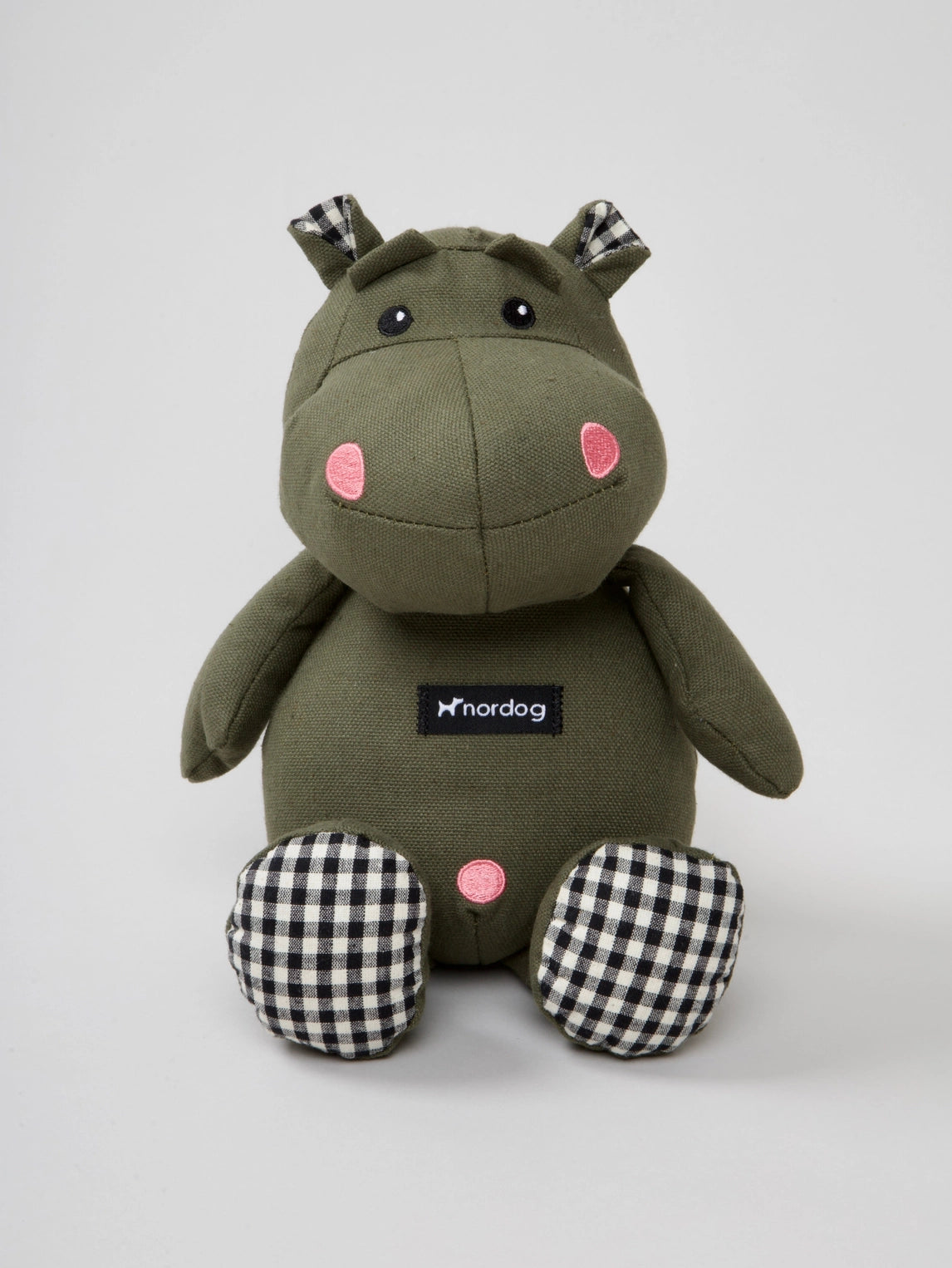 Nordog Henny The Hippo Hundebamse – Olive | Blød hundebamse til leg og hygge