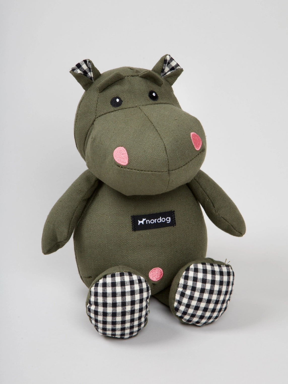 Nordog Henny The Hippo Hundebamse – Olive | Blød hundebamse til leg og hygge