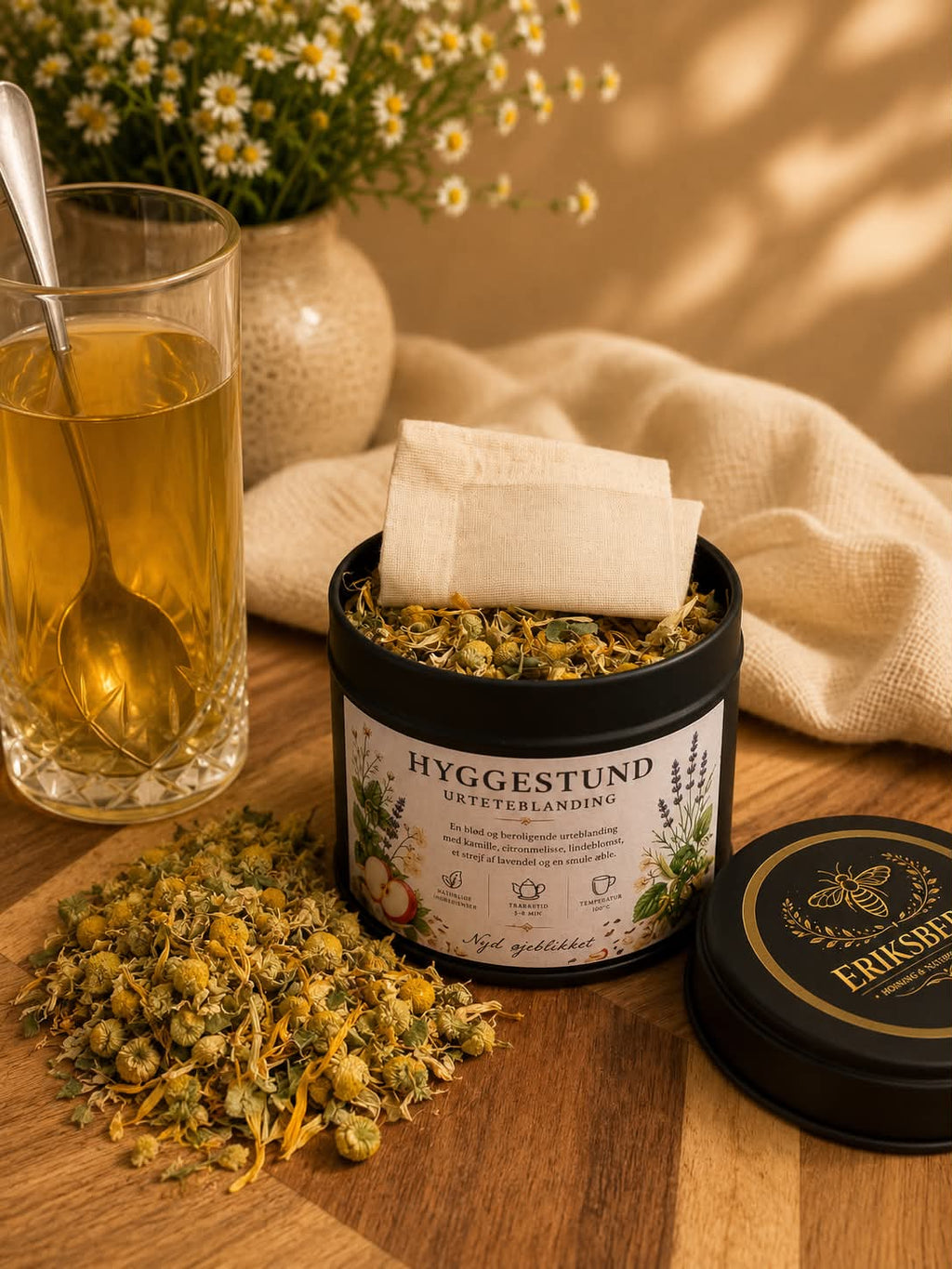 Hyggestund – Koffeinfri urtete med kamille, citronmelisse og lindeblomst